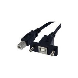 StarTech.com Cable USB 30 cm monte sur panneau B vers B - F/M - cable USB - USB type B pour USB type B - 30 cm