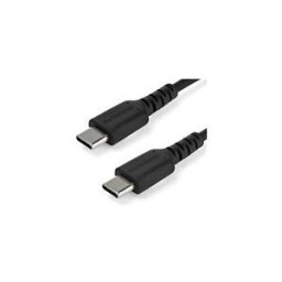 StarTech.com Cable de Chargement USB-C 2m - Cordon de Chargement USB 2.0 Type C vers USB-C pour PC Portable - Gaine TPE Fibre Aramide M/M 60W Noir - Samsung S10 S20 iPad Pro MS Surface (RUSB2CC2MB) - Cable USB de type-C - 24 pin USB-C pour 24 pin USB-C -