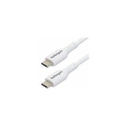 StarTech.com 2m (6.6ft) White USB-C Charging Cable, USB C Cable, USB 2.0 Type-C Laptop Charger Cord, 60W 3A Power Delivery, TPE Jacket, USB-C Data Transfer Cable, M/M - Cable USB de type-C - 24 pin USB-C pour 24 pin USB-C - 2 m