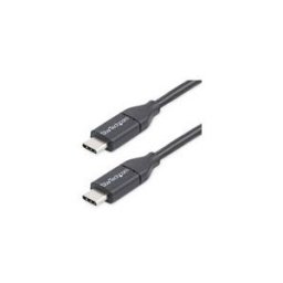 StarTech.com Cable USB C - 3 m - USB-C vers USB-C - USB 2.0 - Cable de charge USB - Cordon USB Type-C - Cable USB de type-C - 24 pin USB-C pour 24 pin USB-C - 3 m