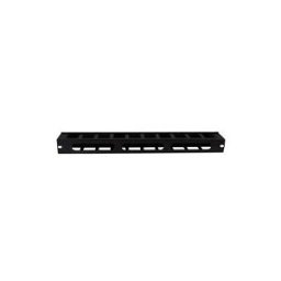 StarTech.com Panneau / Goulotte de gestion de cables horizontal 1U pour rack de serveur - Guide pour cables - Passe cable avec couverture - panneau d'agencement de cables de rack - 1U