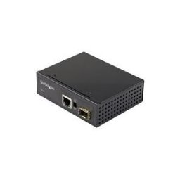StarTech.com Convertisseur Fibre RJ45 Industriel - 1Gbps SFP vers Reseau Ethernet/Cat6 - Gigabit Fibre Optique Mono Mode/Multi Mode vers Cuivre - 12-56V CC - IP-30/ -40 a +75Â°C (IMC1GSFP) - convertisseur de media a fibre optique - 10Mb LAN, 100Mb LAN, 1G