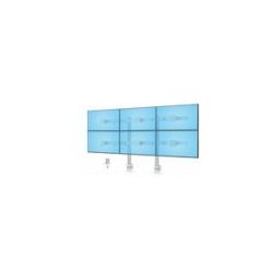 StarTech.com Six-Monitor Desk Mount w/ Crossbar, Up To 32 Screens/17.6lb kit de montage - pour 6 ecrans LCD - colonne, double - blanc