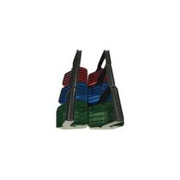 LocknCharge Large panier - pour 5 ordinateurs portable/tablettes - bleu, rouge, vert