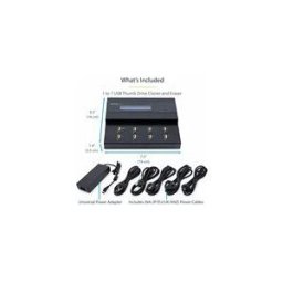StarTech.com Duplicateur et effaceur autonome de cles USB 1:7 - Copieur de lecteur flash USB - 1 a 7 cles USB - Nettoyage de donnees - duplicateur USB - Conformite TAA