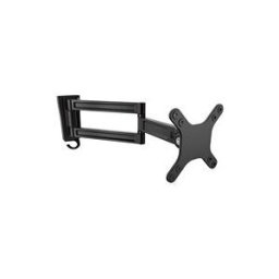 StarTech.com Bras d'ecran a montage mural - Double pivot - Support mural pour moniteur plat a fixation VESA jusqu'a 27 15 kg kit de montage - bras reglable - pour ecran LCD - noir