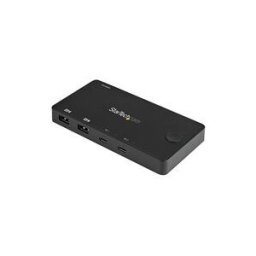 StarTech.com Switch KVM USB-C 2 Ports - Mini-commutateur 4K 60Hz HDMI UHD - Cables Typec C inclus - Auto-alimente - iPad Pro - commutateur ecran-clavier-souris/audio - 2 ports