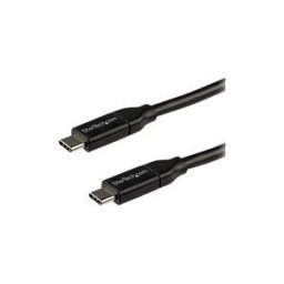 StarTech.com Cable USB-C vers USB-C avec Power Delivery 5A de 3 m - Cordon USB 2.0 Type-C certifie USB-IF - Noir - Cable USB de type-C - 24 pin USB-C pour 24 pin USB-C - 3 m