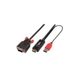 Lindy HDMI to VGA Adapter cable - convertisseur video - noir