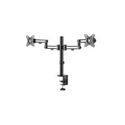 StarTech.com Bras pour ecran PC a double affichage en aluminium - Double articulage - Pour moniteurs a montage VESA jusqu'a 30 (ARMDUAL3) kit de montage - bras reglable - pour 2 moniteurs - noir