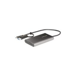 StarTech.com USB-C to Dual-HDMI Adapter, USB-C or A to 2x HDMI, 4K 60Hz, 100W PD Pass-Through, 1ft (30cm) Built-in Cable, External Video Graphics Adapter - USB to HDMI Multi-Monitor Converter for Laptop (109B-USBC-HDMI) - adaptateur video - HDMI / USB - C
