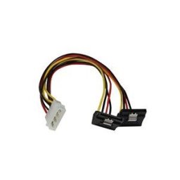 StarTech.com Cable repartiteur d'alimentation en YÂ LP4 vers 2 SATA a angle droit et verrouillage 30 cm - LP4 4 broches vers deux SATA - adaptateur secteur - alimentation interne 4 plots pour alimentation SATA - 30 cm