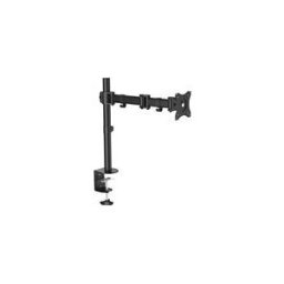 StarTech.com Desk Mount Monitor Arm for up to 34 VESA Compatible Displays, Articulating Pole Mount with Single Monitor Arm, Ergonomic Height Adjustable, Desk Clamp or Grommet, Black - Small Footprint Design (ARMPIVOTB) bras reglable - pour ecran LCD