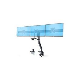 StarTech.com Crossbar Triple Monitor Desk Mount, VESA 75x75/100x100 kit de montage - bras reglable - pour 3 ecrans LCD - support triple moniteur - noir