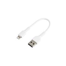 StarTech.com Cable USB-A vers Lightning Blanc Robuste 15cm - Cable de Charge/Synchronisation de Type A vers Lightning en Fibre Aramide - iPad/iPhone 12 - Certifie Apple MFi (RUSBLTMM15CMW) - cable Lightning - Lightning / USB - 15 cm