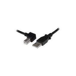 StarTech.com Cable USB 2.0 Type A vers USB Type B Coude a Gauche Male / Male - Adaptateur pour imprimante 2 m Noir - cable USB - USB type B pour USB - 2 m