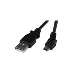 StarTech.com Cable Mini USB 2 m - A vers Mini B coude 90Â° vers le bas - Cable USB Mini B Angle Coude vers le bas - Noir 2m - cable USB - USB pour mini USB type B - 2 m