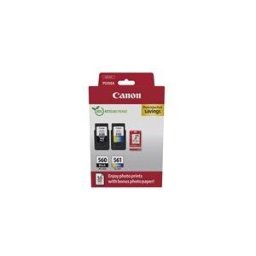 Canon PG-560/CL-561 Photo Value Pack - pack de 2 - noir, couleur (cyan, magenta, jaune) - original - brillant - jeu de papier / cartouche d'encre