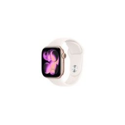 Apple Watch Series 11 (GPS) - aluminium rose or - montre intelligente avec bande sport - blush leger - 64 Go