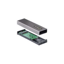 StarTech.com USB-C 10Gbps to M.2 NVMe or M.2 SATA SSD Enclosure, Tool-free M.2 PCIe/SATA NGFF SSD Enclosure, Portable Aluminum Case, USB Type-C USB-A Host Cables, For 2230/2242/2260/2280 - Works w/ Thunderbolt 3 (M2-USB-C-NVME-SATA) - boitier externe -