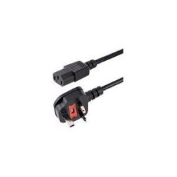 StarTech.com Cable d'Alimentation PC 3 m - Prise de Secteur UK - IEC 320 C13 vers BS 1363 - Cordon Alimentation PC UK - C13 (F) BS1363 (M) - cable d'alimentation - power IEC 60320 C13 pour BS 1363 - 3 m