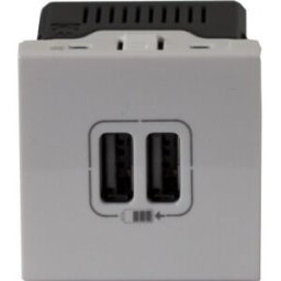 MCAD LEGRAND Plastron Mosaic 45x45 chargeur 2 ports USB