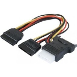 MCAD Doubleur d'alimentation SATA vers 2 SATA et 1 Molex - 30 cm