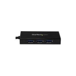 StarTech.com Hub USB 3.0 portable a 3 ports avec adaptateur Gigabit Ethernet NIC et cable integre - Aluminium - concentrateur (hub) - 3 ports - Ordinateur de bureau