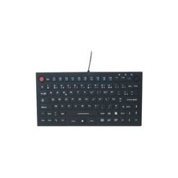 MCAD exertis Connect - clavier - avec pave tactile a 2 boutons - AZERTY - Francais - noir