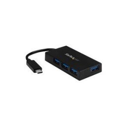 StarTech.com Hub USB C - 4 ports - USB 3.0 - Compact - USB-C vers 4x USB-A - Concentrateur USB Type-C - Adaptateur d'alimentation inclus - concentrateur (hub) - 4 ports
