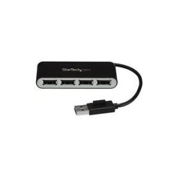 StarTech.com Hub USB 2.0 portable a 4 ports avec cable integre - Concentrateur USB compact - Mini hub USB 2.0 - concentrateur (hub) - 4 ports