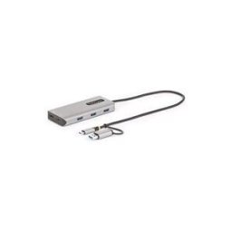 StarTech.com USB-C Multiport Adapter w/Attached USB-C to USB-A Dongle, Dual HDMI (4K30Hz/1080p60Hz), 3x USB-A, Mini Laptop Docking Station, Travel Dock, 1.3ft/40cm Cable - Dual Display M1/M2 MacBook/Windows/Chrome (167B-USBC-MULTIPORT) - station d'accueil