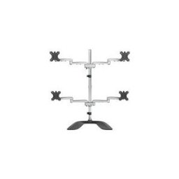 StarTech.com Pied pour ecran PC a 4 affichages - Support articule en acier et aluminium - Pour quatre moniteurs jusqu'a 27 (ARMQUADSS) pied - bras reglable - pour 4 moniteurs