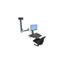 Ergotron Sit-Stand Combo Extender composant de montage - pour ecran LCD/clavier/souris/lecteur de codes a barres/processeur - aluminium poli