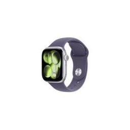 Apple Watch Series 11 (GPS + Cellular) - aluminium argente - montre intelligente avec bande sport - brouillard violet - 64 Go
