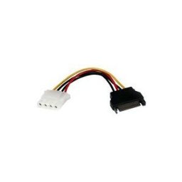 StarTech.com Cable adaptateur d'alimentation SATA 15 cm vers LP4 - F/M - adaptateur secteur - alimentation SATA pour alimentation interne 4 plots - 15 cm