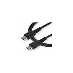 StarTech.com Cable de Chargement USB-C 1m - Cordon de Chargement USB 2.0 Type C vers USB-C pour PC Portable - Gaine TPE Fibre Aramide M/M 60W Noir - Samsung S10 S20 iPad Pro MS Surface (RUSB2AC1MB) - Cable USB de type-C - 24 pin USB-C pour 24 pin USB-C -
