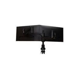 R-Go Tools R-Go Bras d'ecran double Caparo kit de montage - pour 2 ecrans LCD - argent mat