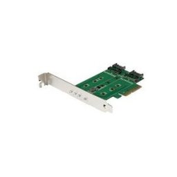 StarTech.com Adaptateur SSD M.2 NGFF a 3 ports - 1x M.2 PCIe (NVMe), 2x M.2 SATA III - PCIe 3.0 - Carte M.2 NGFF PCI Express - adaptateur d'interface - M.2 Card / SATA 6Gb/s - PCIe 3.0