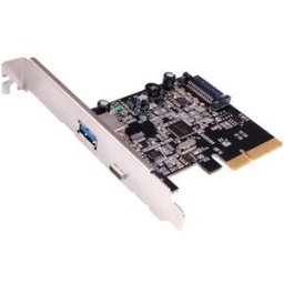 MCAD Carte contrÃ´leur 1 port USB-C + 1 USB-A en USB 3.1 Gen1 sur PCIe x1