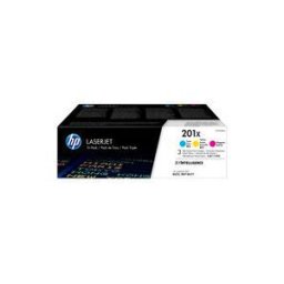 HP 201X - pack de 3 - a rendement eleve - jaune, cyan, magenta - originale - LaserJet - cartouche de toner (CF253XM)