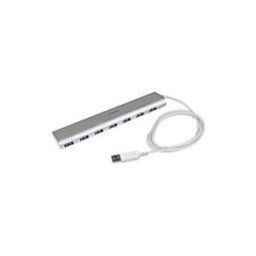 StarTech.com Hub USB 3.0 compact a 7 ports avec cable integre - Argent - commutateur de partage des peripheriques USB - 7 ports - Ordinateur de bureau