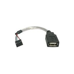 StarTech.com Cable USB 2.0 de 15 cm - USB A femelle vers adaptateur USB carte mere 4 broches F/F - cable USB - USB pour embase USB 2.0 a 4 broches - 15 cm