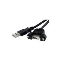 StarTech.com Cable USB Montage sur Panneau A Femelle vers A Male - Extension Panneau Montage USB F/M - Port USB A Femelle - 91 cm - rallonge de cable USB - USB pour USB - 91.4 cm