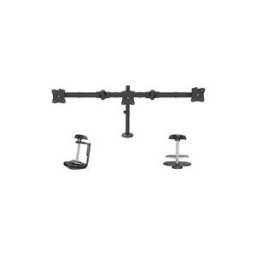 StarTech.com Support de bureau pour troisÂ ecrans jusqu'a 24 - Bras articules - Reglage de la hauteur sans outil - Acier bras reglable - pour 3 moniteurs