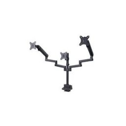 StarTech.com Triple Monitor Desk Mount For Up To Three 27in Screens, VESA 75x75/100x100, Tool-Less Arm Adjustments, C-Clamp/Grommet Mount, Spring-Assisted Arms kit de montage - bras reglable - pour 3 ecrans LCD - noir