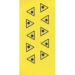 MCAD Etiquette radiation laser (lot de 10 planches)