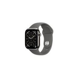 Apple Watch Series 11 (GPS + Cellular) - titanium naturel - montre intelligente avec bande sport - gris acier - 64 Go