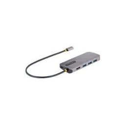 StarTech.com USB C Multiport Adapter, 4K 60Hz HDMI Video, 3-Port 5Gbps USB-A 3.2 Hub, 100W Power Delivery Passthrough, GbE, USB Type-C Mini Travel Dock with Charging, 12in/30cm Cable - USB C Laptop Docking Station (127B-USBC-MULTIPORT) - station d'accueil