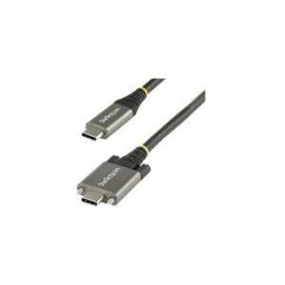 StarTech.com Cable USB C 10Gbps 1m a Verouillage par Vis Laterale - Cable USB 3.1/3.2 Gen 2 Type-C - 100W/5A Power Delivery, DP Alt Mode, Cordon USB-C a Double Vis de Fixation (USB31CCSLKV1M) - Cable USB de type-C - 24 pin USB-C pour 24 pin USB-C - 1 m